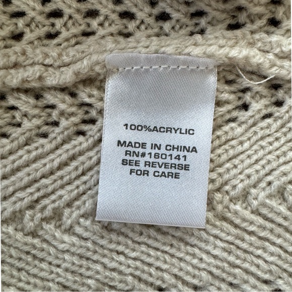 Olive &Vine wide button collar pull over sweater tan size XL Fall neutral - Picture 7 of 9